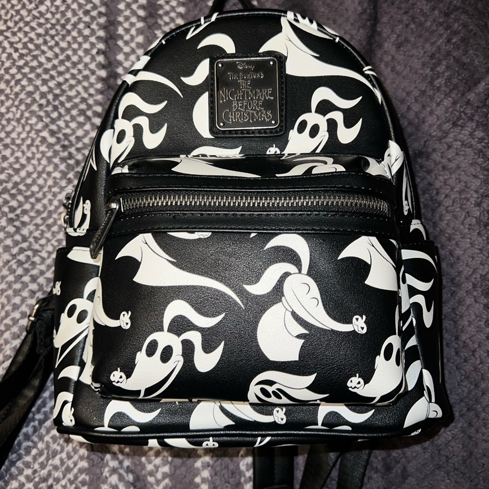 Loungefly Black and White Nightmare Before Christmas Backpack